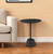 24" Black Solid and Manufactured Wood Round End Table 24" Black Solid and Manufactured Wood Round End Table