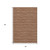 5' X 8' Rust And Ivory Striped Washable Area Rug With UV Protection