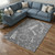 9' X 12' Gray And Ivory Nautical Washable Area Rug With UV Protection 9' X 12' Gray And Ivory Nautical Washable Area Rug With UV Protection