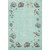 5' X 8' Green Light Blue And Beige Geometric Washable Area Rug With UV Protection 5' X 8' Green Light Blue And Beige Geometric Washable Area Rug With UV Protection