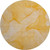 8' Orange And Ivory Abstract Washable Round Rug With UV Protection
