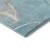 3' X 5' Teal And Ivory Abstract Washable Area Rug With UV Protection