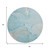 8' Teal And Ivory Abstract Washable Round Rug With UV Protection 8' Teal And Ivory Abstract Washable Round Rug With UV Protection