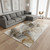 8' X 10' Brown And Ivory Abstract Washable Area Rug With UV Protection 8' X 10' Brown And Ivory Abstract Washable Area Rug With UV Protection
