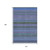 10' X 14' Blue And Ivory Striped Washable Area Rug With UV Protection