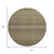 8' Khaki And Ivory Striped Washable Round Rug With UV Protection 8' Khaki And Ivory Striped Washable Round Rug With UV Protection
