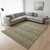 8' X 10' Khaki And Ivory Striped Washable Area Rug With UV Protection