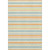 9' X 12' Orange Green And Blue Striped Washable Area Rug With UV Protection 9' X 12' Orange Green And Blue Striped Washable Area Rug With UV Protection