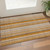 3' X 5' Rust And Gray Striped Washable Area Rug With UV Protection