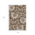 8' X 10' Brown And Ivory Floral Washable Area Rug With UV Protection 8' X 10' Brown And Ivory Floral Washable Area Rug With UV Protection