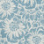 10' X 14' Denim Blue And Ivory Floral Washable Area Rug With UV Protection
