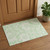 3' X 5' Mint Green And Ivory Floral Washable Area Rug With UV Protection 3' X 5' Mint Green And Ivory Floral Washable Area Rug With UV Protection