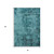 3' X 5' Teal And Ivory Abstract Washable Area Rug With UV Protection