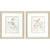 Set Of Two Soft Lace Gold Framed Wall Art