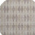 8' Beige And Gray Geometric Washable Round Rug With UV Protection