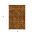 3' X 5' Rust Copper And Gold Floral Medallion Washable Area Rug With UV Protection