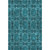 10' X 14' Teal And Gray Floral Medallion Washable Area Rug With UV Protection 10' X 14' Teal And Gray Floral Medallion Washable Area Rug With UV Protection