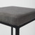 26" Gray and Black Fabric and Metal Backless Counter Height Bar Chair 26" Gray and Black Fabric and Metal Backless Counter Height Bar Chair