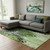 9' X 12' Green And Gray Abstract Washable Area Rug With UV Protection 9' X 12' Green And Gray Abstract Washable Area Rug With UV Protection