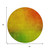8' Terra Cotta And Green Ombre Washable Round Rug With UV Protection