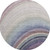8' Beige Purple And Blue Ombre Washable Round Rug With UV Protection