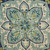 4' Blue And Green Wool Geometric Hand Tufted Round Rug 4' Blue And Green Wool Geometric Hand Tufted Round Rug