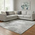 10' X 14' Beige And Ivory Abstract Washable Area Rug With UV Protection