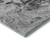 5' X 8' Gray And Ivory Abstract Washable Area Rug With UV Protection