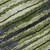 9' X 12' Purple Green And Ivory Striped Washable Area Rug With UV Protection