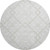 8' Ivory And Beige Geometric Washable Round Rug With UV Protection