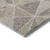 8' Brown And Beige Geometric Washable Round Rug With UV Protection