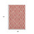 9' X 12' Red And Ivory Geometric Washable Area Rug With UV Protection