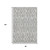 8' X 10' Silver And Gray Diamond Washable Area Rug With UV Protection