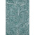 9' X 12' Teal And Ivory Paisley Washable Area Rug With UV Protection