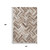 10' X 14' Brown And Ivory Chevron Washable Area Rug With UV Protection