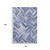 8' X 10' Blue And Ivory Chevron Washable Area Rug With UV Protection