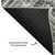 9' X 12' Gray And Ivory Chevron Washable Area Rug With UV Protection