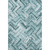 3' X 5' Teal And Ivory Chevron Washable Area Rug With UV Protection 3' X 5' Teal And Ivory Chevron Washable Area Rug With UV Protection