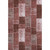 3' X 5' Burgundy And Ivory Patchwork Washable Area Rug With UV Protection