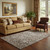 5' X 8' Chocolate And Ivory Oriental Washable Area Rug With UV Protection 5' X 8' Chocolate And Ivory Oriental Washable Area Rug With UV Protection