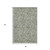 5' X 8' Artichoke Green And Gray Floral Washable Area Rug With UV Protection 5' X 8' Artichoke Green And Gray Floral Washable Area Rug With UV Protection