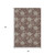 5' X 8' Merlot And Beige Floral Washable Area Rug With UV Protection