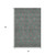 3' X 5' Teal And Beige Floral Washable Area Rug With UV Protection