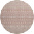 8' Blush And Ivory Tribal Washable Round Rug With UV Protection
