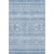 3' X 5' Sky Blue And Ivory Southwestern Washable Area Rug With UV Protection