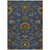 3' X 5' Navy Blue Gold And Brown Floral Washable Indoor Outdoor Area Rug 3' X 5' Navy Blue Gold And Brown Floral Washable Indoor Outdoor Area Rug
