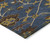 5' X 8' Navy Blue Gold And Brown Floral Washable Indoor Outdoor Area Rug 5' X 8' Navy Blue Gold And Brown Floral Washable Indoor Outdoor Area Rug