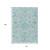 10' X 14' Mint Green Teal Blue And Ivory Floral Washable Indoor Outdoor Area Rug 10' X 14' Mint Green Teal Blue And Ivory Floral Washable Indoor Outdoor Area Rug