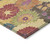 8' X 10' Chocolate Gold And Pink Floral Washable Indoor Outdoor Area Rug