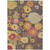 9' X 12' Chocolate Gold And Pink Floral Washable Indoor Outdoor Area Rug 9' X 12' Chocolate Gold And Pink Floral Washable Indoor Outdoor Area Rug